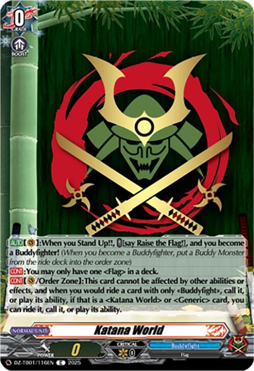 Cardfight Vanguard DZ-TB01: Future Card Buddyfight Katana World DZ-TB01/116EN C Near Mint