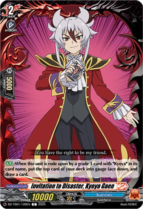 Cardfight Vanguard DZ-TB01: Future Card Buddyfight Invitation to Disaster, Kyoya Gaen DZ-TB01/126EN C Near Mint
