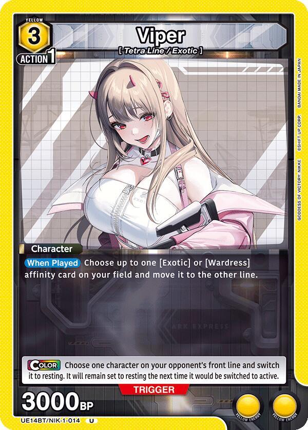 Union Arena UE14BT: GODDESS OF VICTORY: NIKKE Viper (014) UE14BT/NIK-1-014 Uncommon Near Mint
