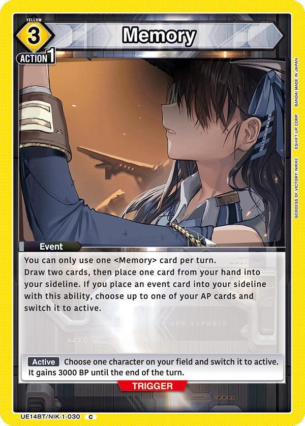 Union Arena UE14BT: GODDESS OF VICTORY: NIKKE Memory UE14BT/NIK-1-030 Common Near Mint