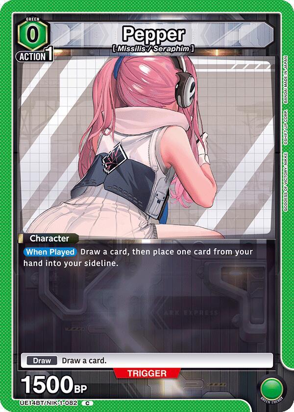 Union Arena UE14BT: GODDESS OF VICTORY: NIKKE Pepper UE14BT/NIK-1-082 Common Near Mint