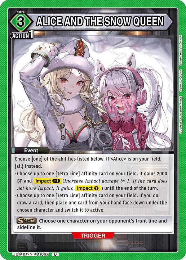 Union Arena UE14BT: GODDESS OF VICTORY: NIKKE ALICE AND THE SNOW QUEEN UE14BT/NIK-1-097 Uncommon Near Mint