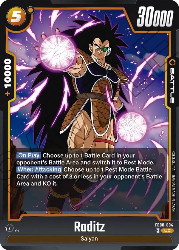 Dragon Ball Super: Fusion World Saiyan's Pride Raditz - FB08-094 FB08-094 Uncommon Near Mint
