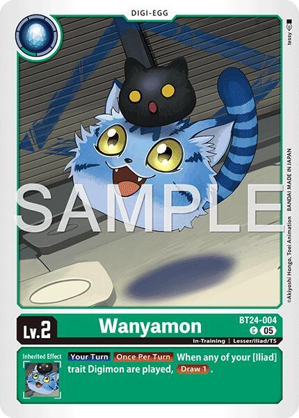 Digimon Card Game Time Stranger Wanyamon BT24-004 C Common Near Mint