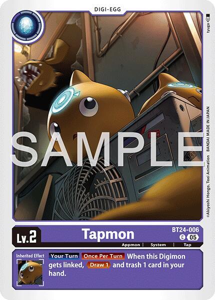 Digimon Card Game Time Stranger Tapmon BT24-006 C Common Near Mint