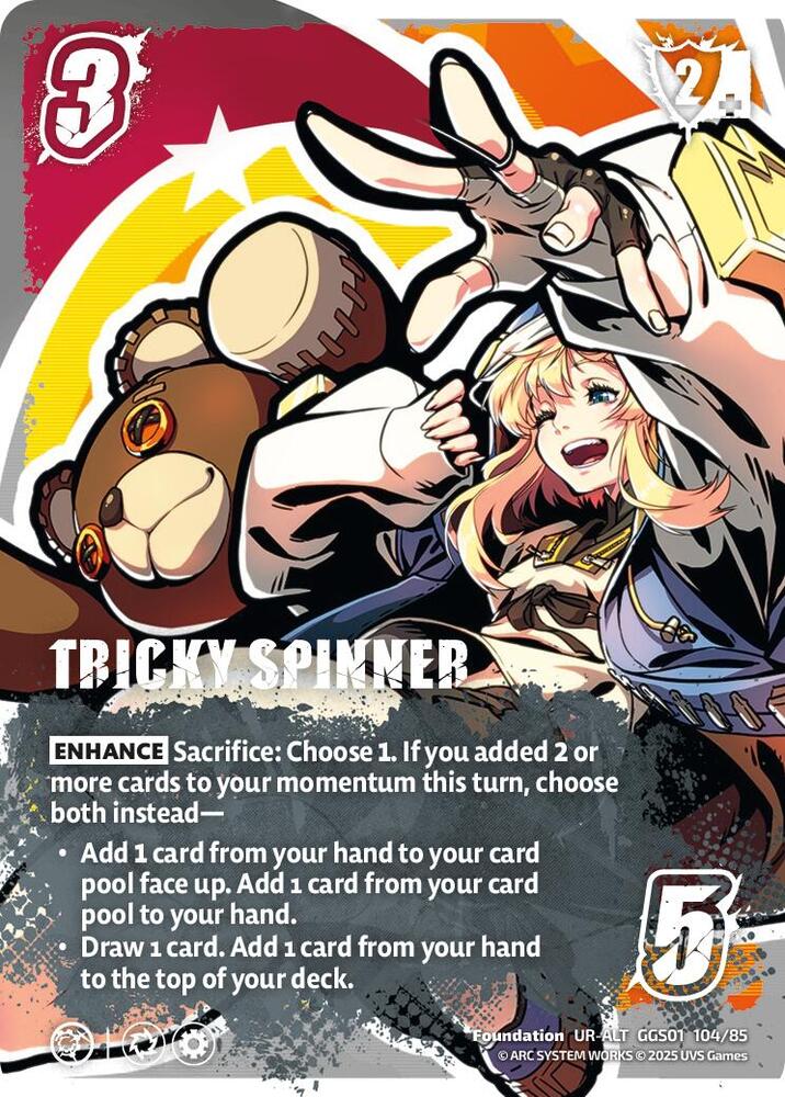 UniVersus GUILTY GEAR -STRIVE- TRICKY SPINNER (Alternate Art) GGS01 104/85 Alternate Art Ultra Rare Near Mint Foil