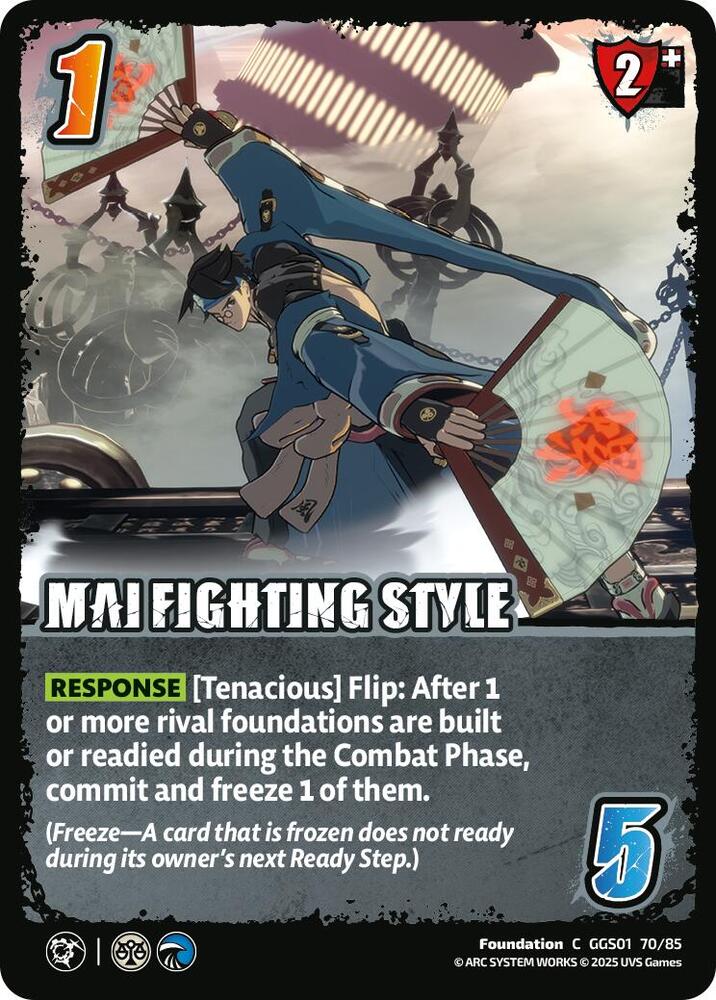 UniVersus GUILTY GEAR -STRIVE- MAI FIGHTING STYLE GGS01 70/85 Common Near Mint