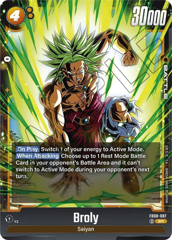 Dragon Ball Super: Fusion World Saiyan's Pride Broly - FB08-087 FB08-087 Super Rare Near Mint Holofoil