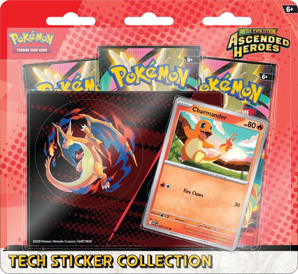 Pokemon Cards ME: Ascended Heroes Tech Sticker Collection - Charmander