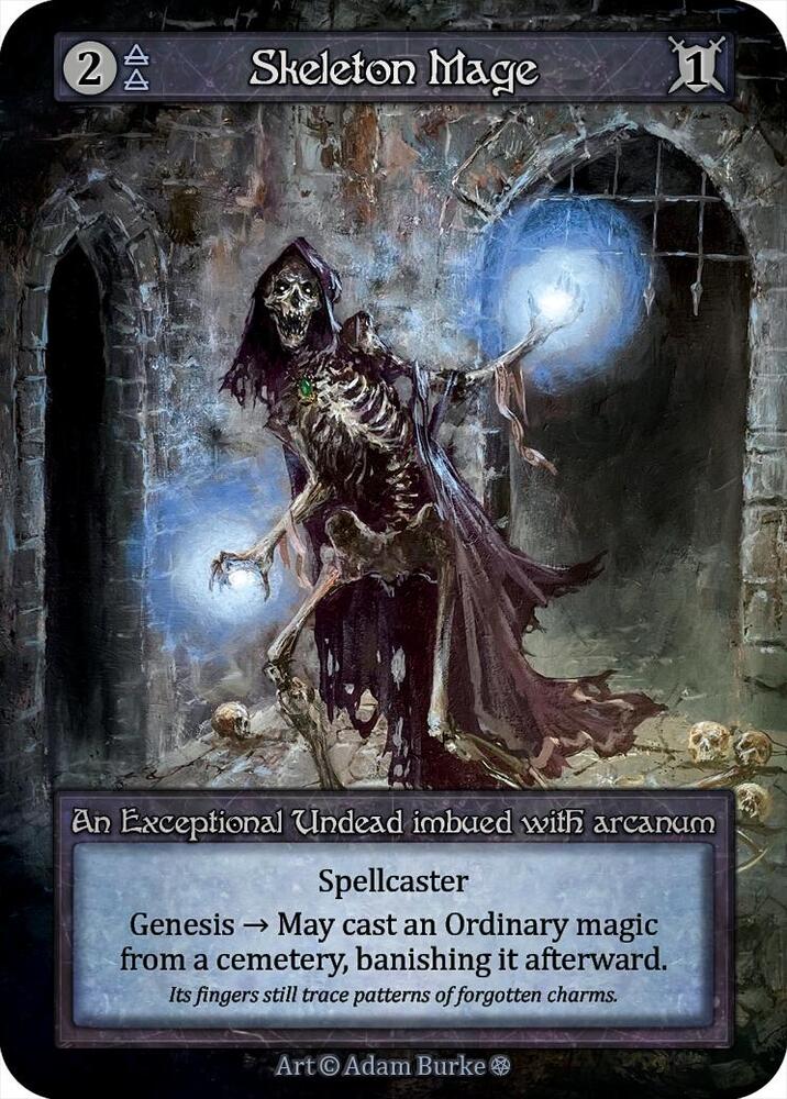 Sorcery: Contested Realm Gothic Skeleton Mage Exceptional Near Mint