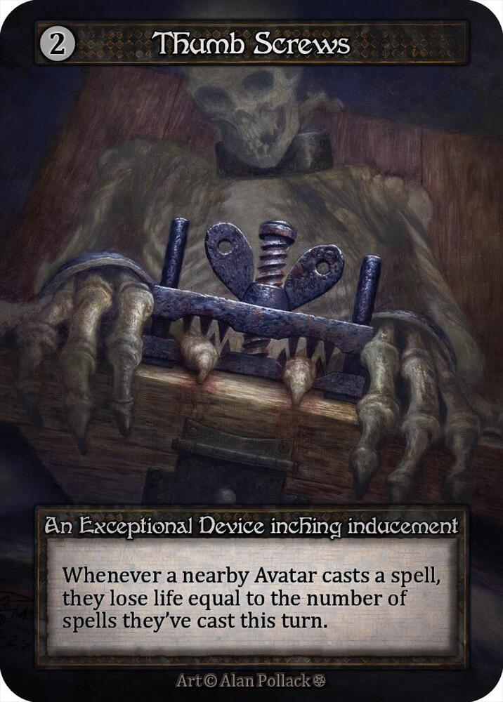 Sorcery: Contested Realm Gothic Thumb Screws Exceptional Near Mint