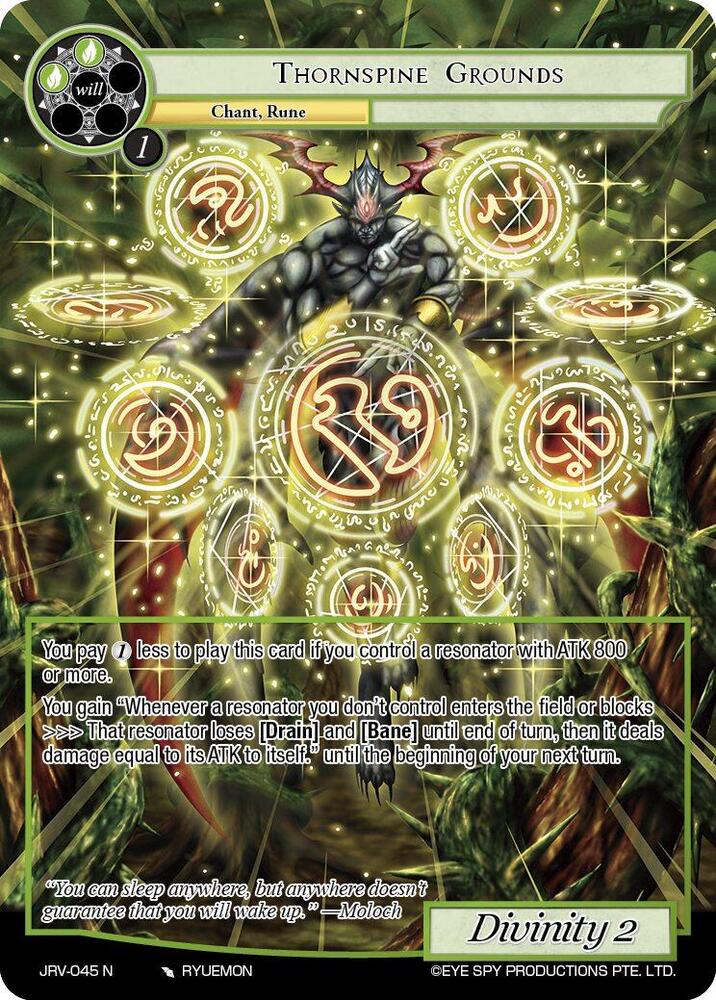 Force of Will Journey to Ravidra Thornspine Grounds JRV-045 N Normal Near Mint