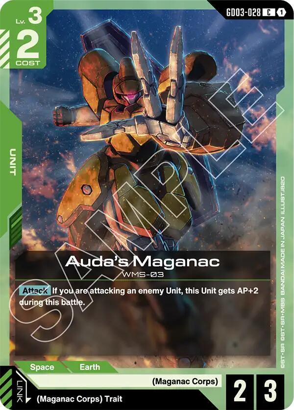 Gundam Card Game Steel Requiem Auda's Maganac GD03-028 Common Near Mint