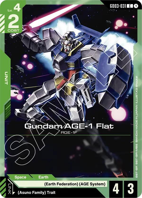 Gundam Card Game Steel Requiem Gundam AGE-1 Flat GD03-031 Common Near Mint