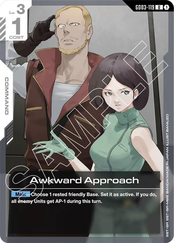 Gundam Card Game Steel Requiem Awkward Approach GD03-119 Uncommon Near Mint