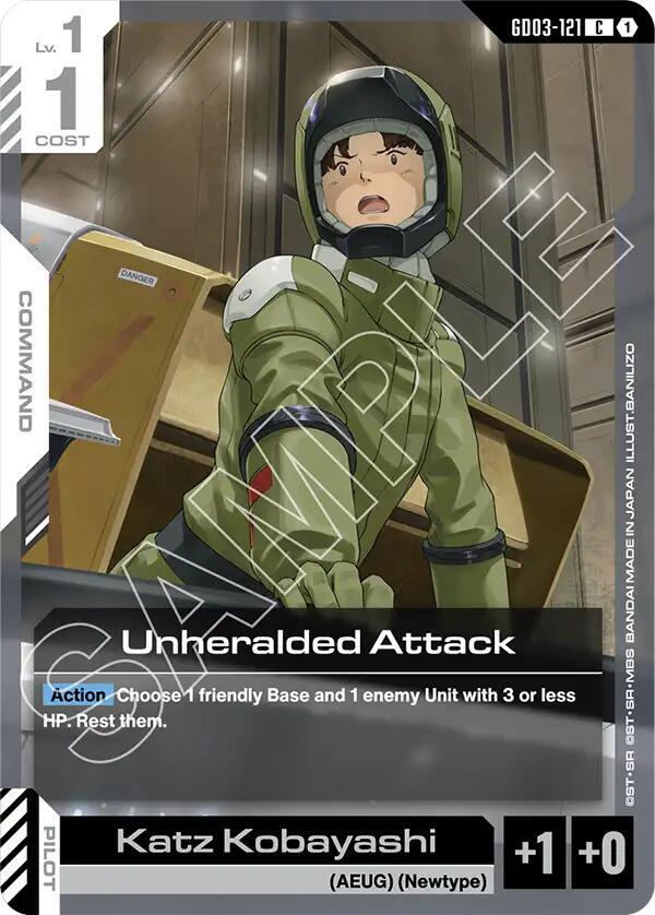 Gundam Card Game Steel Requiem Unheralded Attack GD03-121 Common Near Mint