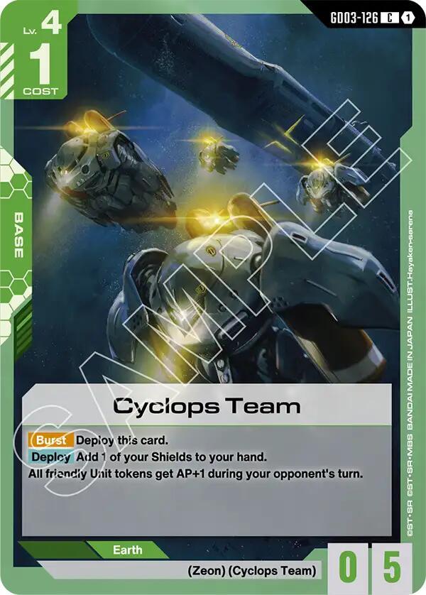 Gundam Card Game Steel Requiem Cyclops Team GD03-126 Common Near Mint