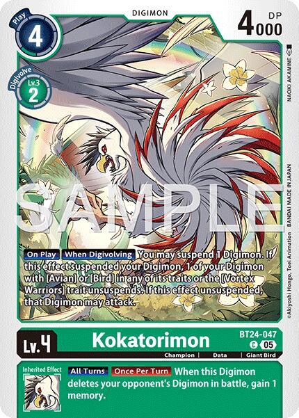 Digimon Card Game Time Stranger Kokatorimon BT24-047 C Common Near Mint