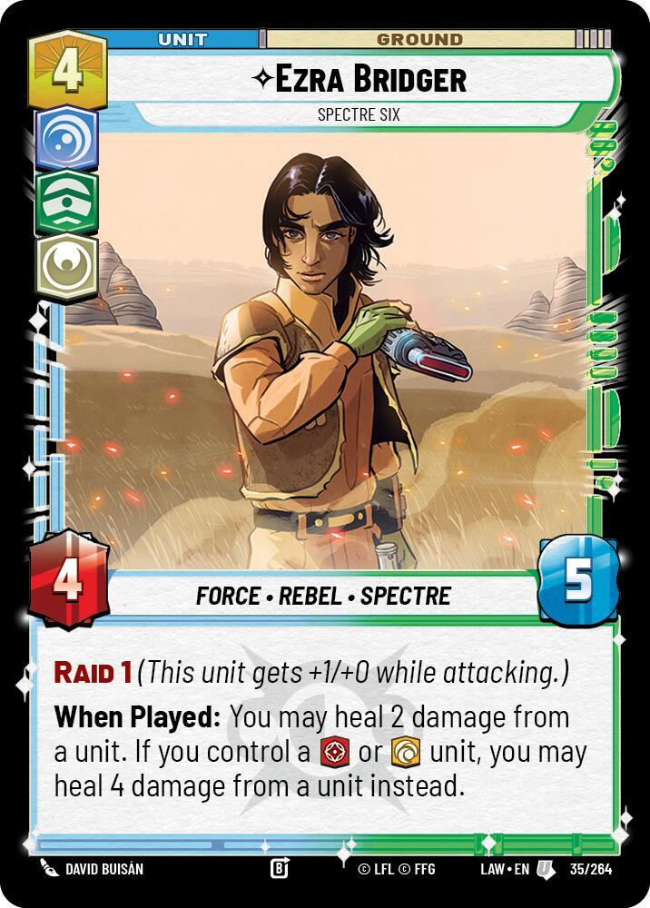 Star Wars: Unlimited A Lawless Time Ezra Bridger - Spectre Six 35/264 Uncommon Near Mint