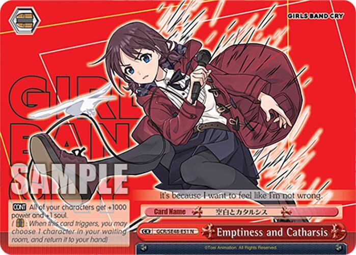 Weiss Schwarz Girls Band Cry Premium Booster Emptiness and Catharsis GCR/SE48-E51 N Normal Near Mint