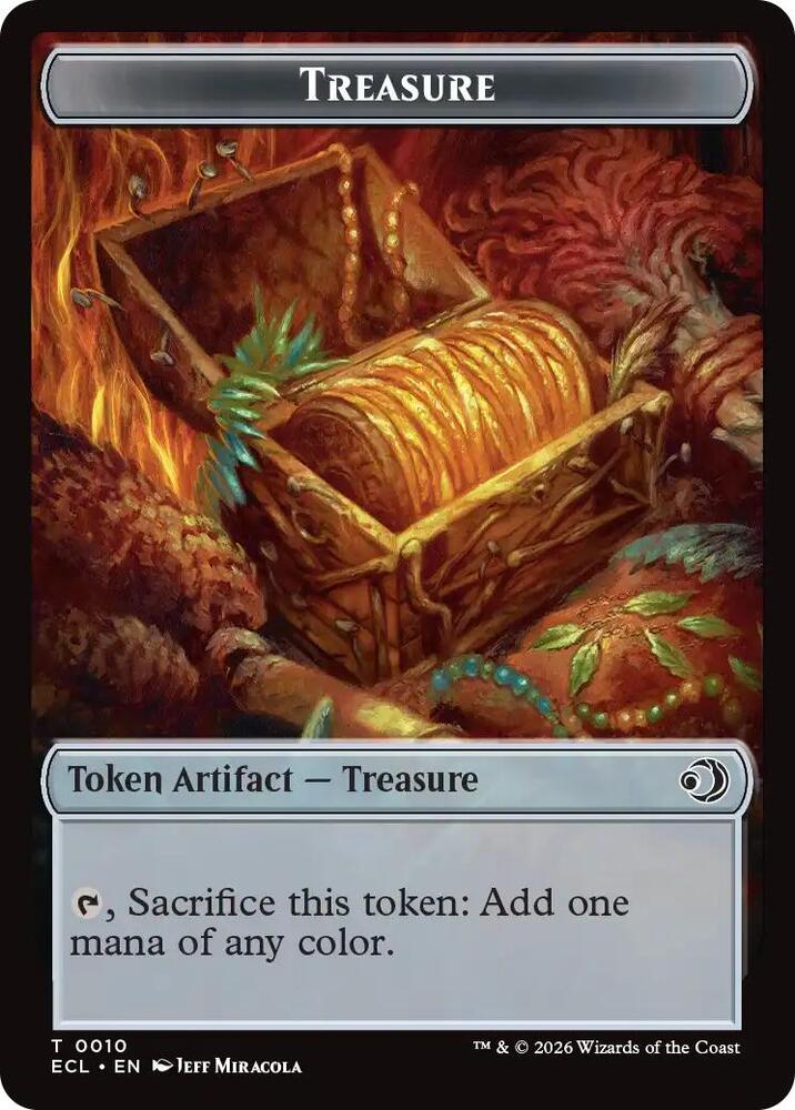 Magic Lorwyn Eclipsed Kithkin // Treasure Double-Sided Token 7 // 10 T Near Mint