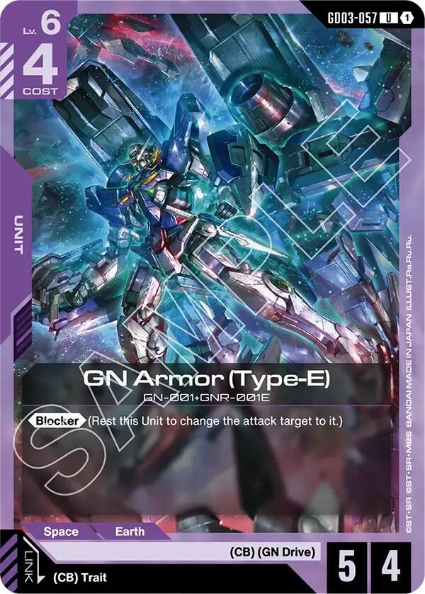 Gundam Card Game Steel Requiem GN Armor (Type-E) GD03-057 Uncommon Near Mint