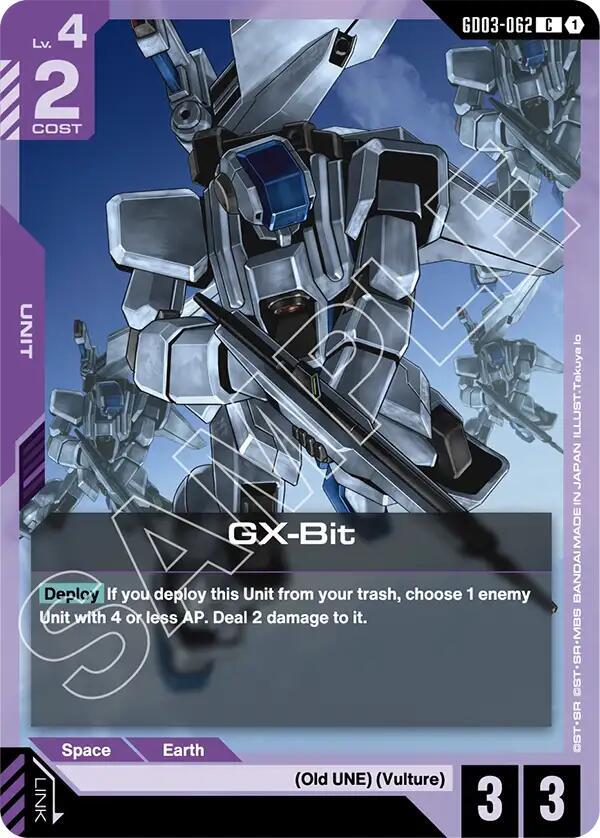 Gundam Card Game Steel Requiem GX-Bit GD03-062 Common Near Mint