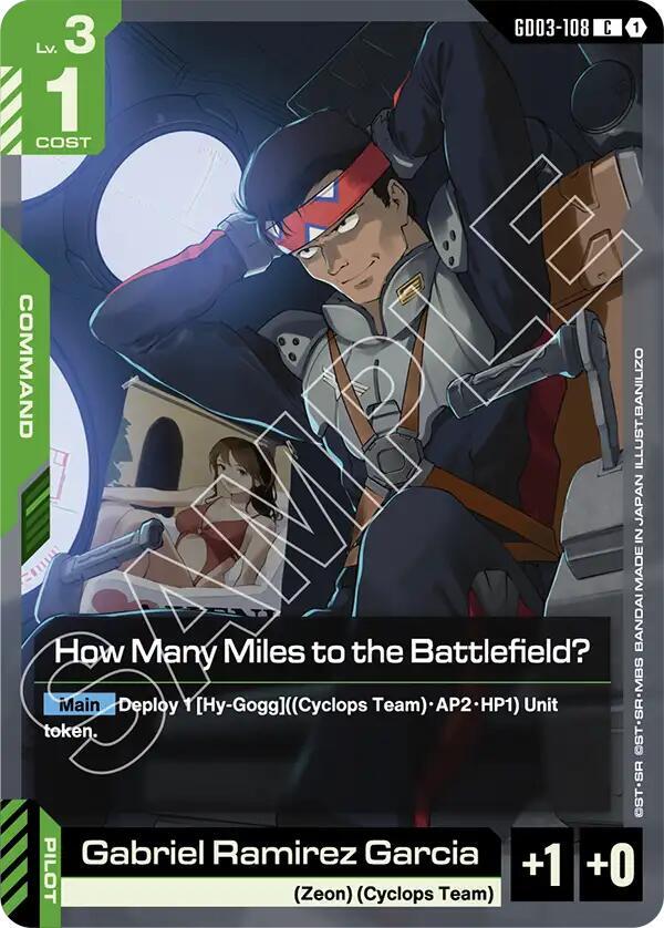 Gundam Card Game Steel Requiem How Many Miles to the Battlefield? GD03-108 Common Near Mint
