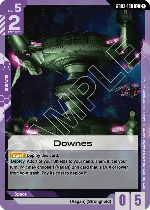 Gundam Card Game Steel Requiem Downes GD03-130 Common Near Mint
