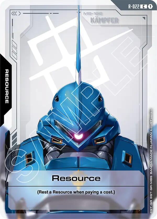 Gundam Card Game Steel Requiem Resource (R-022) R-022 Common Near Mint