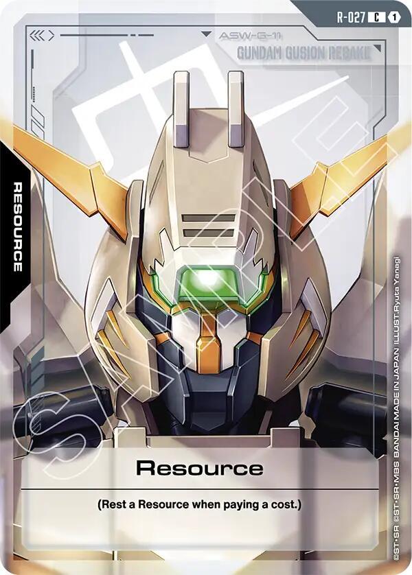 Gundam Card Game Steel Requiem Resource (R-027) R-027 Common Near Mint