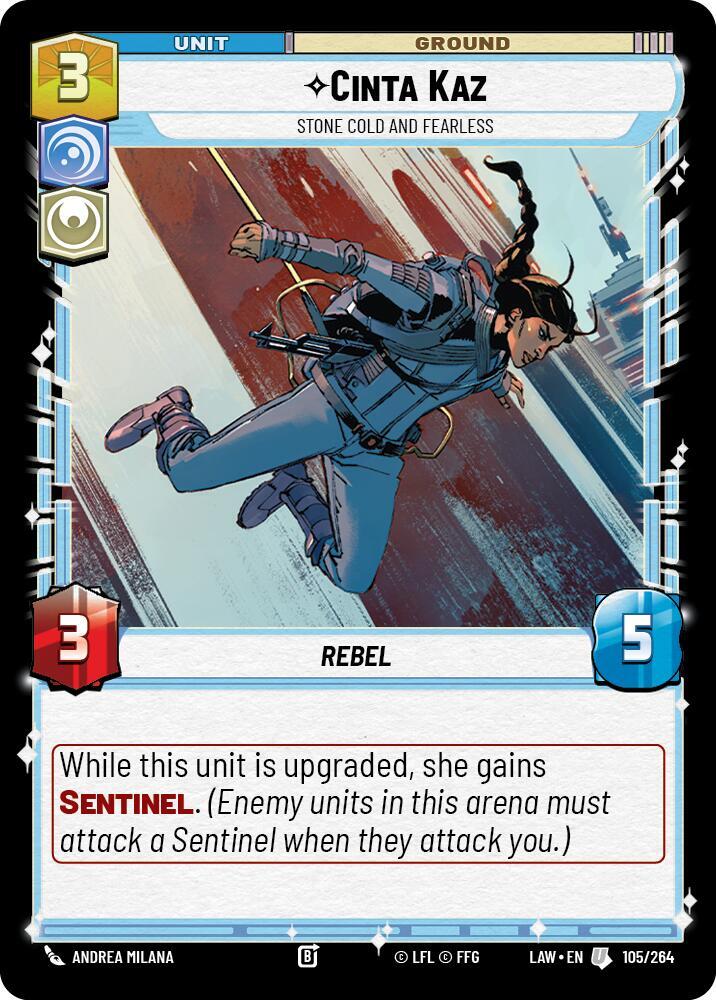 Star Wars: Unlimited A Lawless Time Cinta Kaz - Stone Cold and Fearless 105/264 Uncommon Near Mint