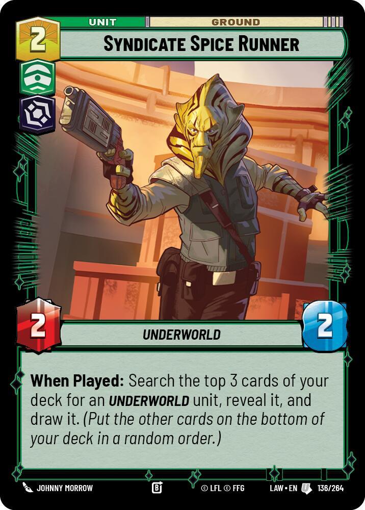 Star Wars: Unlimited A Lawless Time Syndicate Spice Runner 136/264 Uncommon Near Mint