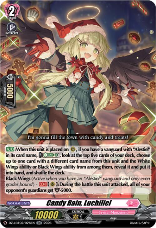 Cardfight Vanguard DZ-LBT02: Lyrical Monasterio Season of Wonders Candy Rain, Luchiliel DZ-LBT02/026EN RR Near Mint