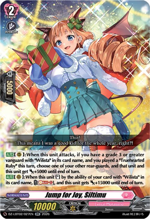Cardfight Vanguard DZ-LBT02: Lyrical Monasterio Season of Wonders Jump for Joy, Siltimu DZ-LBT02/027EN RR Near Mint