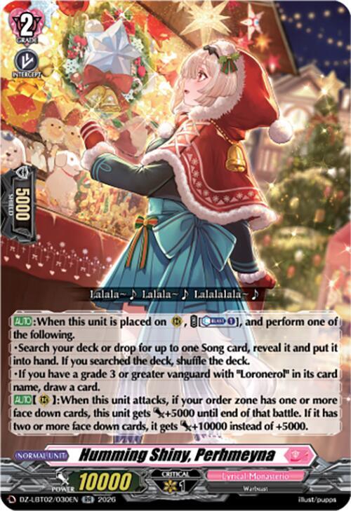 Cardfight Vanguard DZ-LBT02: Lyrical Monasterio Season of Wonders Humming Shiny, Perhmeyna DZ-LBT02/030EN RR Near Mint