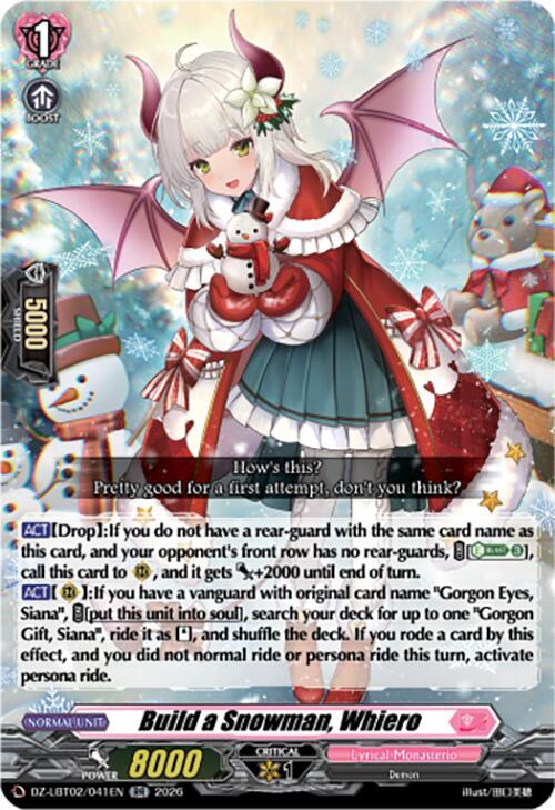 Cardfight Vanguard DZ-LBT02: Lyrical Monasterio Season of Wonders Build a Snowman, Whiero DZ-LBT02/041EN RR Near Mint