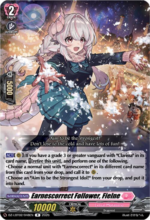 Cardfight Vanguard DZ-LBT02: Lyrical Monasterio Season of Wonders Earnescorrect Follower, Fielne DZ-LBT02/048EN R Near Mint