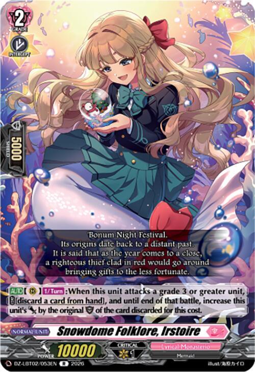 Cardfight Vanguard DZ-LBT02: Lyrical Monasterio Season of Wonders Snowdome Folklore, Irstoire DZ-LBT02/053EN R Near Mint