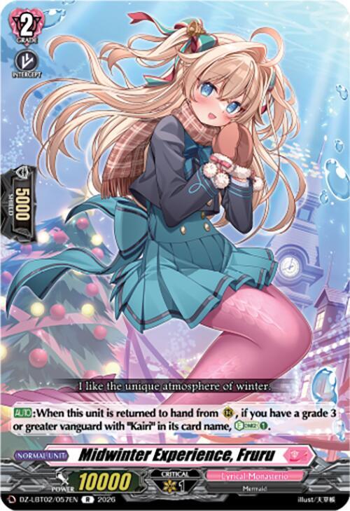 Cardfight Vanguard DZ-LBT02: Lyrical Monasterio Season of Wonders Midwinter Experience, Fruru DZ-LBT02/057EN R Near Mint