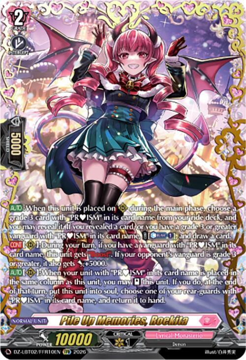 Cardfight Vanguard DZ-LBT02: Lyrical Monasterio Season of Wonders Pile Up Memories, Roekita (FFR) DZ-LBT02/FFR10EN Double Frame Rare Near Mint