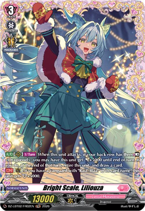 Cardfight Vanguard DZ-LBT02: Lyrical Monasterio Season of Wonders Bright Scale, Liliouza (FR) DZ-LBT02/FR02EN Frame Rare Near Mint