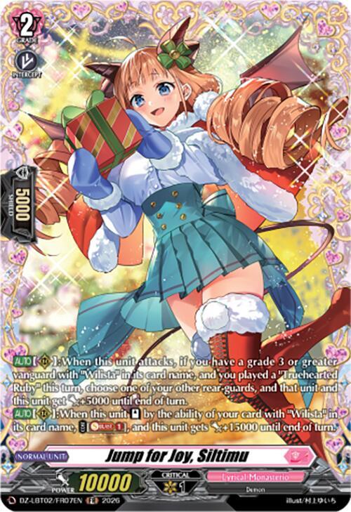 Cardfight Vanguard DZ-LBT02: Lyrical Monasterio Season of Wonders Jump for Joy, Siltimu (FR) DZ-LBT02/FR07EN Frame Rare Near Mint