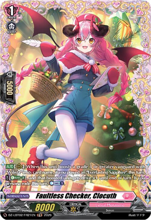 Cardfight Vanguard DZ-LBT02: Lyrical Monasterio Season of Wonders Faultless Checker, Clocuth (FR) DZ-LBT02/FR21EN Frame Rare Near Mint
