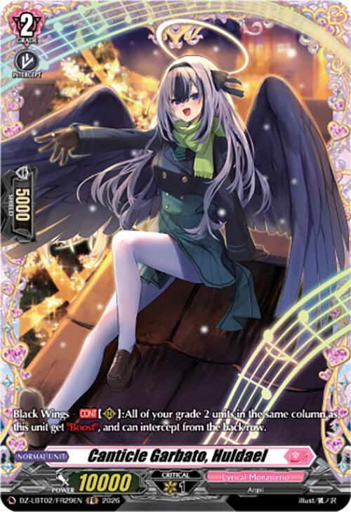 Cardfight Vanguard DZ-LBT02: Lyrical Monasterio Season of Wonders Canticle Garbato, Huldael (FR) DZ-LBT02/FR29EN Frame Rare Near Mint
