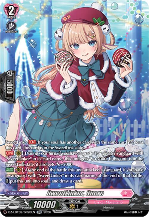 Cardfight Vanguard DZ-LBT02: Lyrical Monasterio Season of Wonders SweetLinker, Sucre (SR) DZ-LBT02/SR26EN SR Near Mint