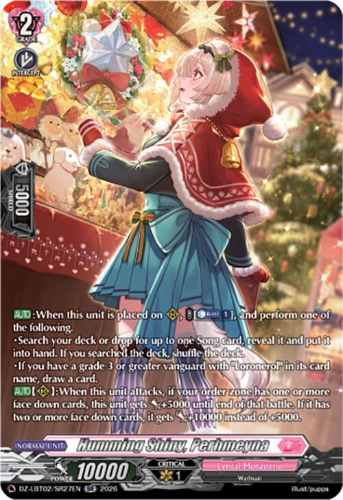 Cardfight Vanguard DZ-LBT02: Lyrical Monasterio Season of Wonders Humming Shiny, Perhmeyna (SR) DZ-LBT02/SR27EN SR Near Mint