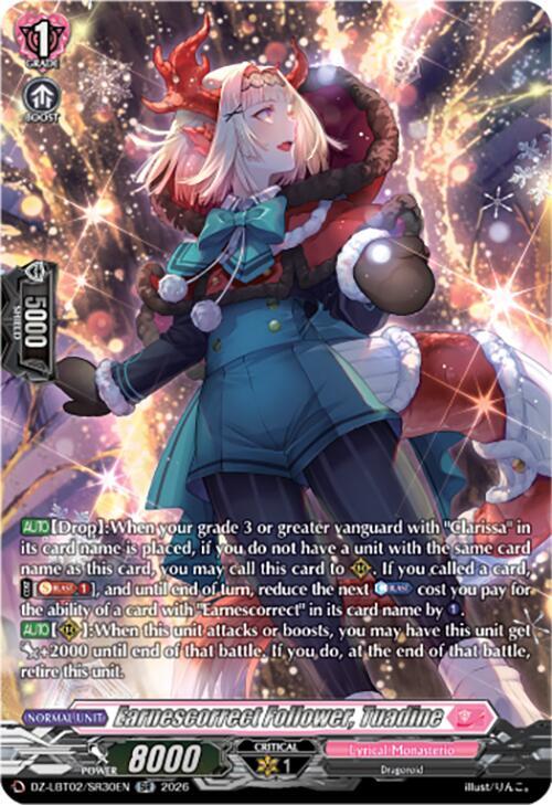 Cardfight Vanguard DZ-LBT02: Lyrical Monasterio Season of Wonders Earnescorrect Follower, Tuadine (SR) DZ-LBT02/SR30EN SR Near Mint