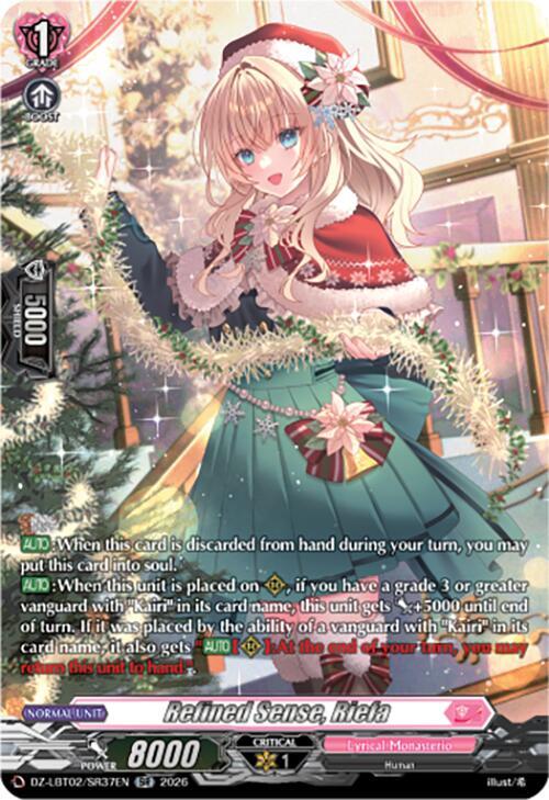 Cardfight Vanguard DZ-LBT02: Lyrical Monasterio Season of Wonders Refined Sense, Riefa (SR) DZ-LBT02/SR37EN SR Near Mint