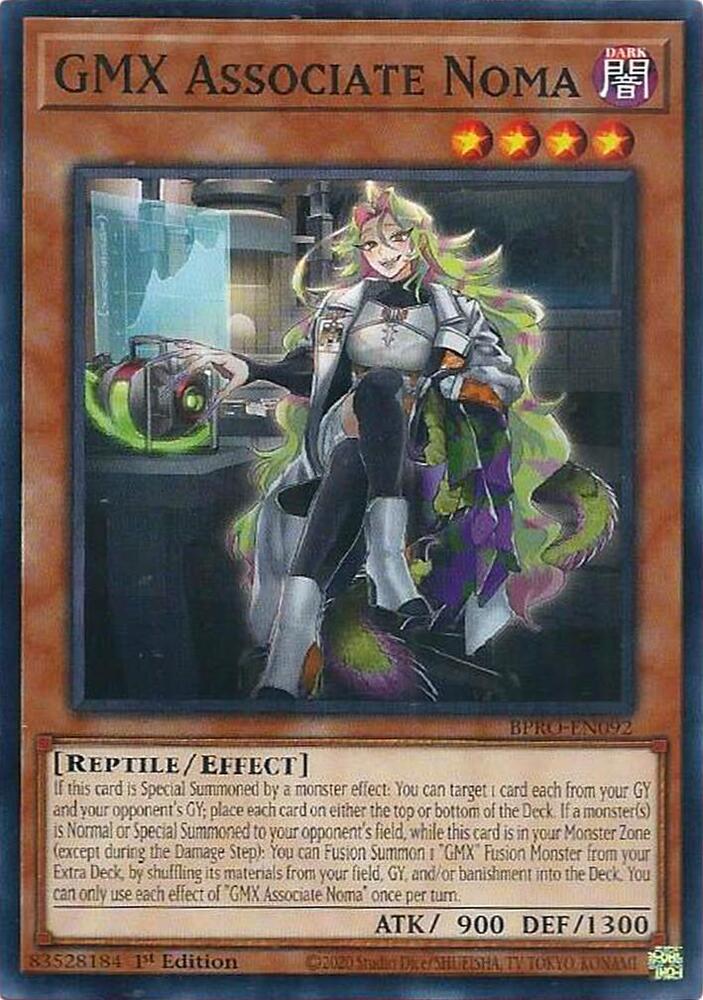 YuGiOh Burst Protocol GMX Associate Noma BPRO-EN092 Common Near Mint 1st Edition